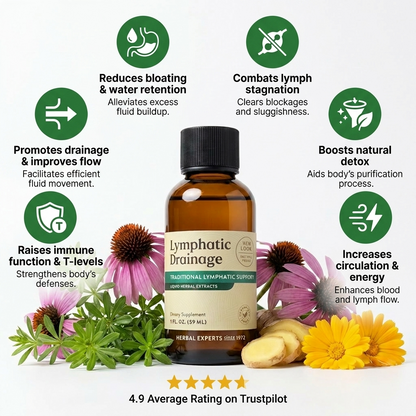 Lymphatic Drainage benefits infographic